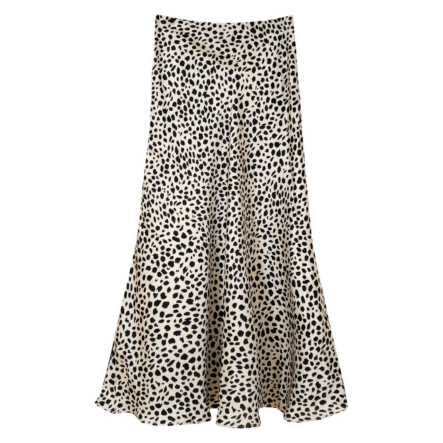 Classic Leopard Satin Skirt