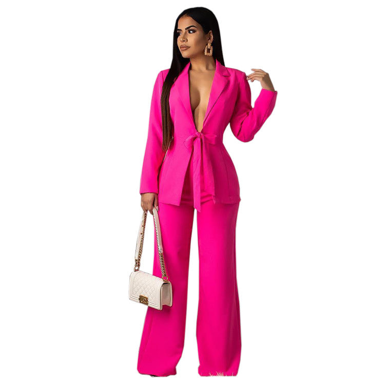 Hot Pink Outfit | Hot Pink Blazer Outfit 2-piece Set