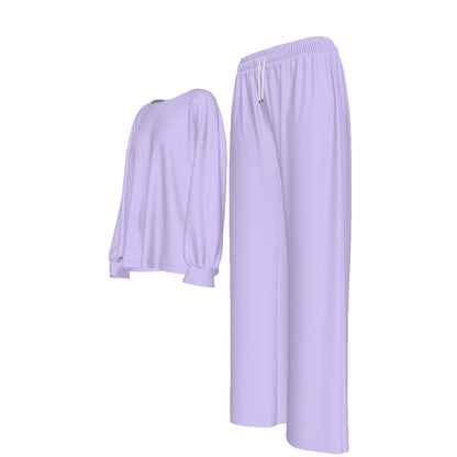 2023 Fashion Trends | TGC FASHION Sweatshirt Top Wide-Leg Pants Suit