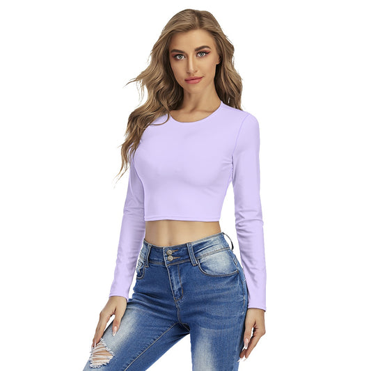 2023 Fashion Trends | TGC FASHION Lilac Lavender Round Neck Crop Top