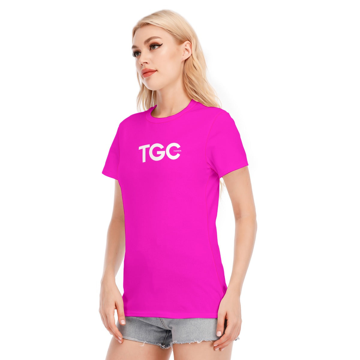 TGC FASHION Cotton Collection | Hot Pink Aesthetic Cotton T-shirt