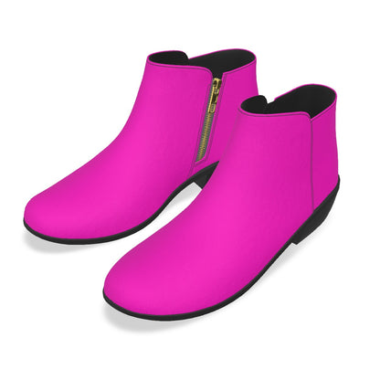 TGC FASHION Hot Pink Chelsea Boots