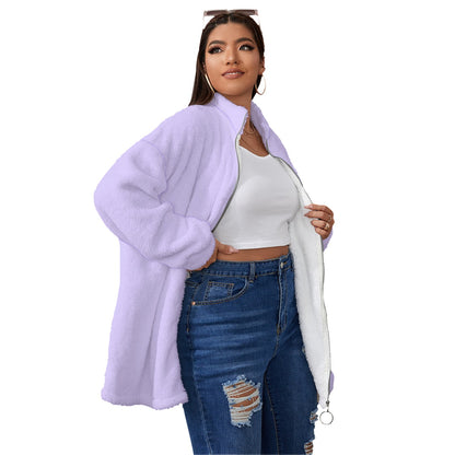 2023 Fashion Trends | TGC FASHION Lilac Lavender Fleece Coat