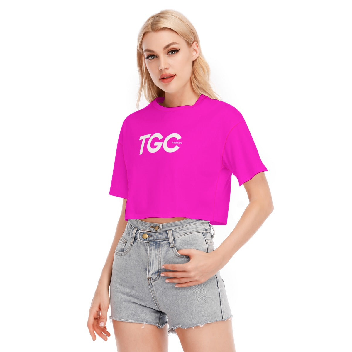TGC FASHION Cotton Collection | Hot Pink Aesthetic Crop Top
