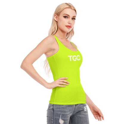 TGC FASHION Cotton Collection | Neon Yellow Aesthetic Cotton Tank Top