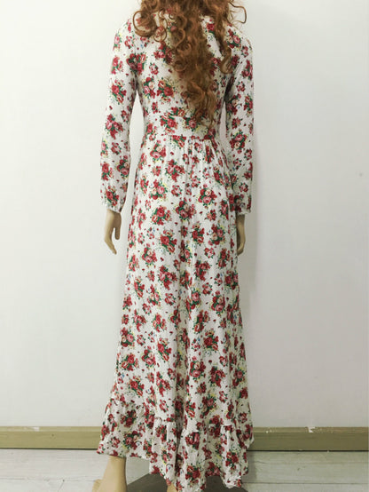 Spring Outfits | Boho Floral Print Dress