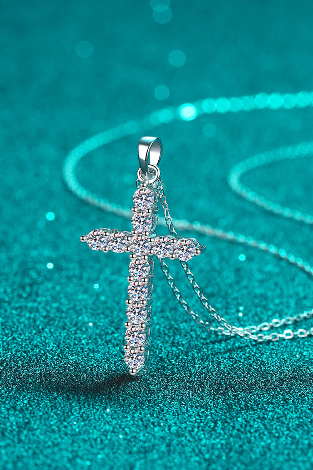 Cross Necklaces | Moissanite Cross Pendant Chain Necklace