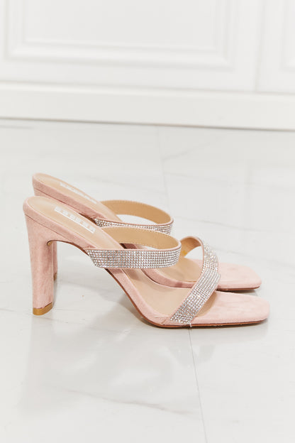 2023 Fashion Trends | Rhinestone MMShoes Leave A Little Sparkle Rhinestone Block Heel Sandal in Pink