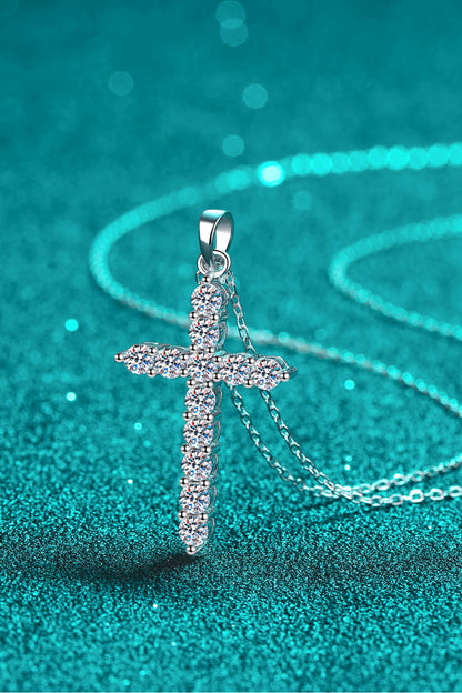 Cross Necklaces | 925 Sterling Silver Cross Moissanite Necklace