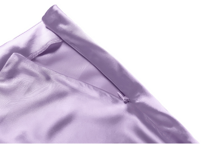 2023 Fashion Trends | Lilac Lavender Silk Skirt