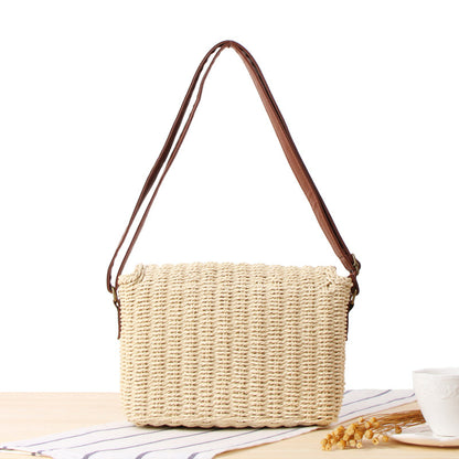 Crossbody Handbags | Hand-Woven Bag Mori Style Straw Square Bag