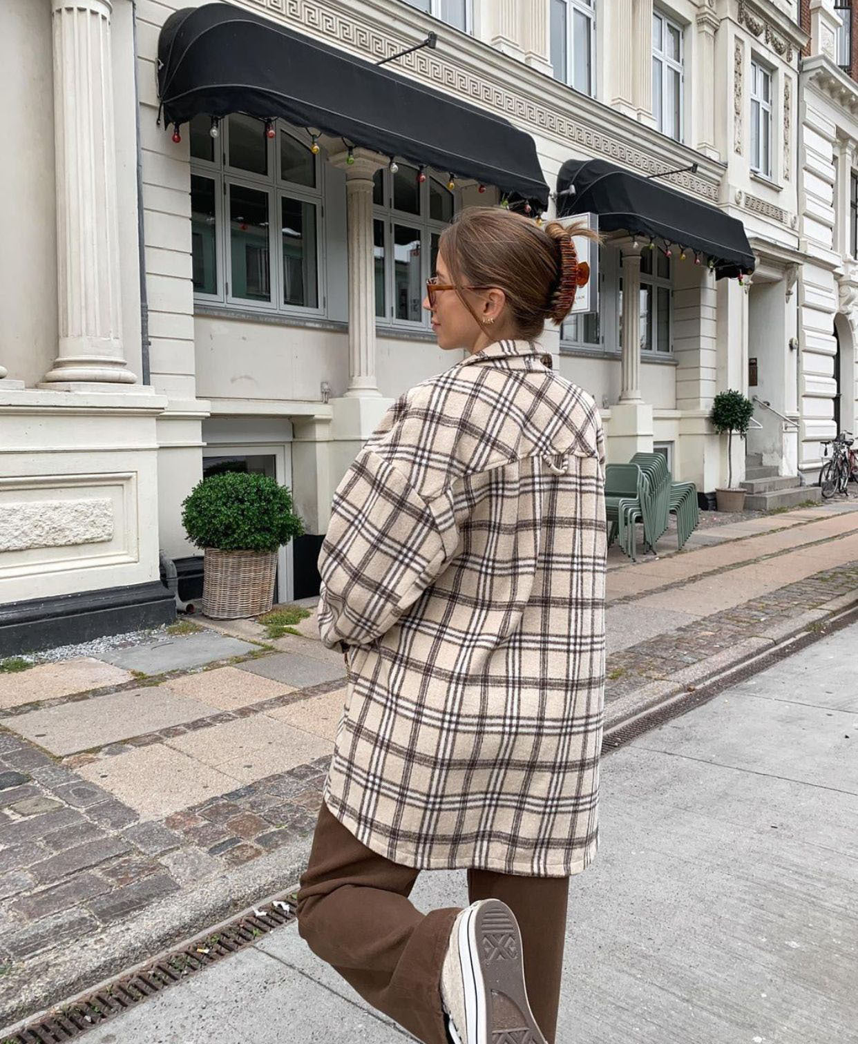 Weekday checked outlet coat