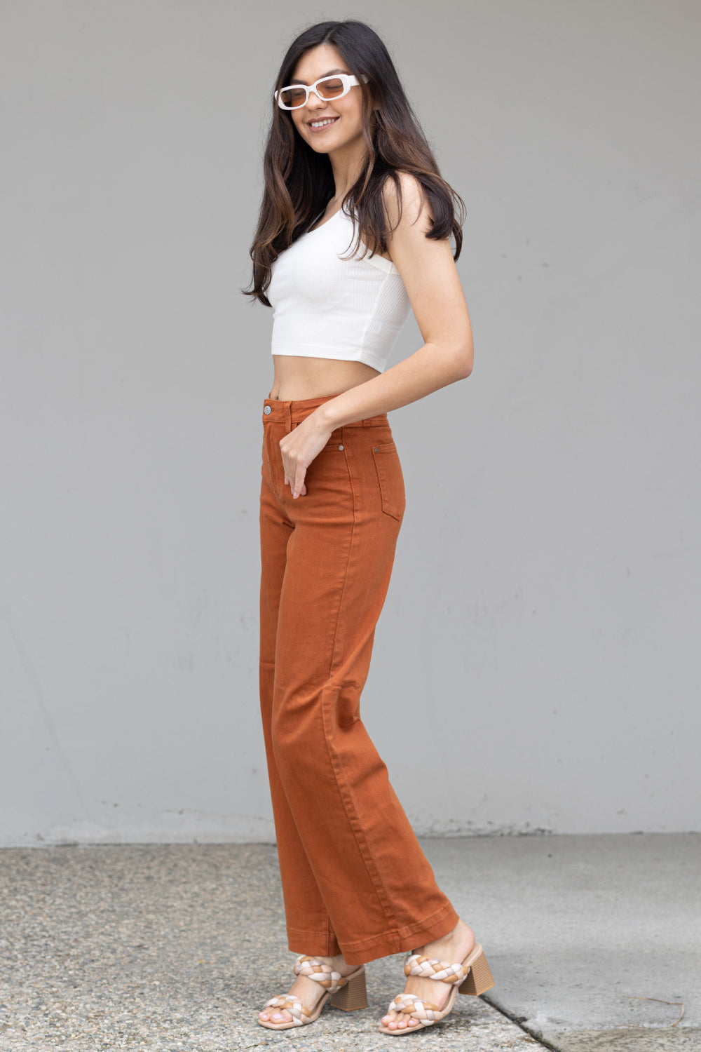 Summer Outfits | Brown Aesthetic Judy Blue Full Size Feeling Special Pocket Jeans