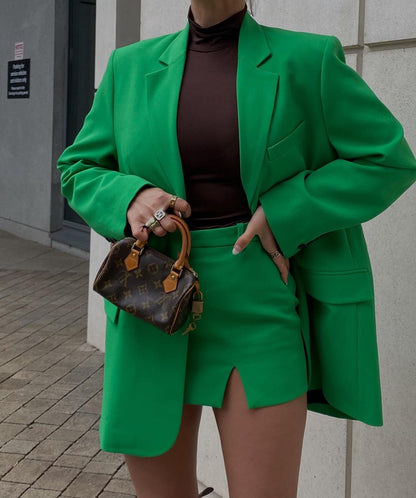 Vibrant Outfits - Emerald Green Blazer