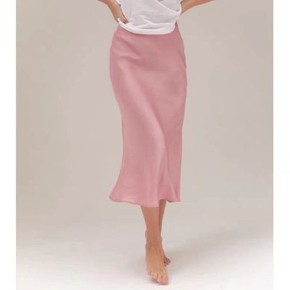 Cute Spring Outfits | Pink Satin Skirt