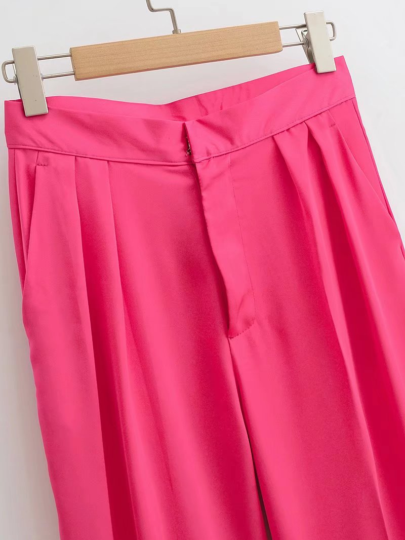 Hot Pink Silk Pants