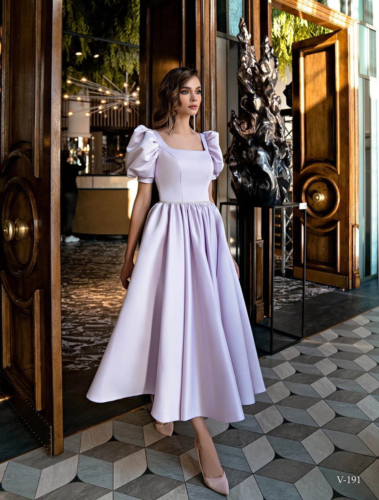 2023 Fashion Trends  Puff Sleeve Prom Dresses Elegant Lilac Lavender – TGC  FASHION