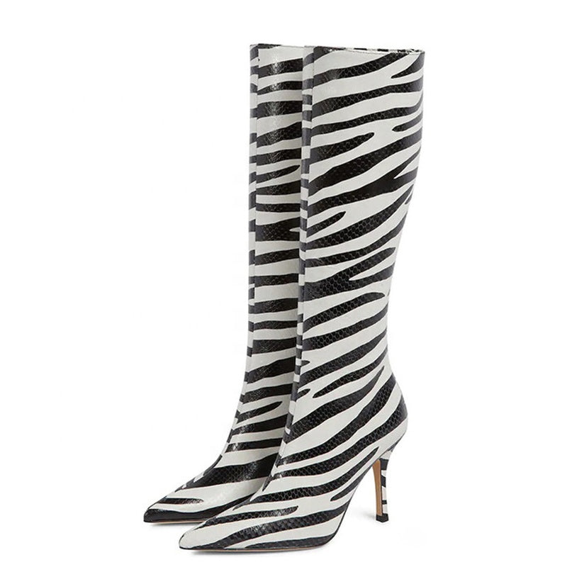 Zebra boots on sale