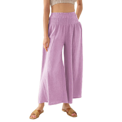 Summer Outfits 2023 | Lilac Lavender Cotton Wide Leg Pants