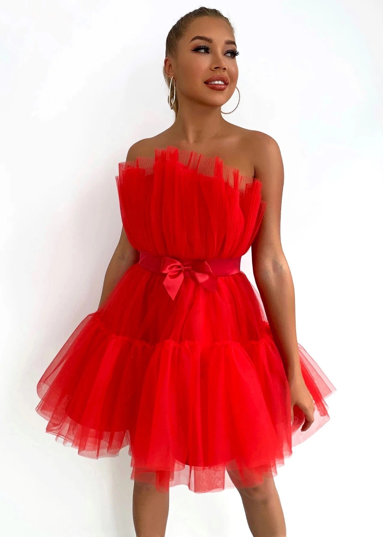aesthetic classy elegant red dress Red formal evening gown