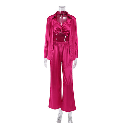 Silk Outfits | Ruffles Silk outfit  3-piece set