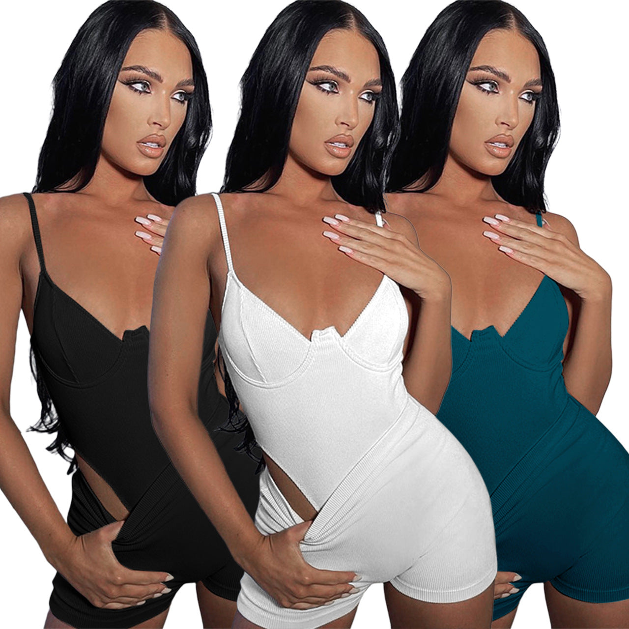 Casual Outfits  Everyday Outfits Bodysuit and Shorts 2-piece set