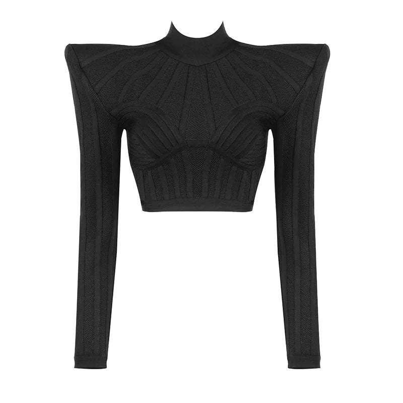 2022 Fall Fashion Trends | Structured Shoulder Crop Top