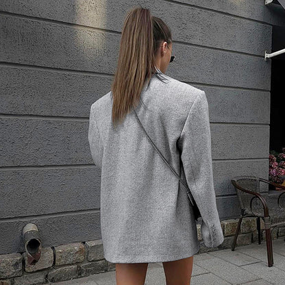 Fall Outfits | Oversized Gray Blazer