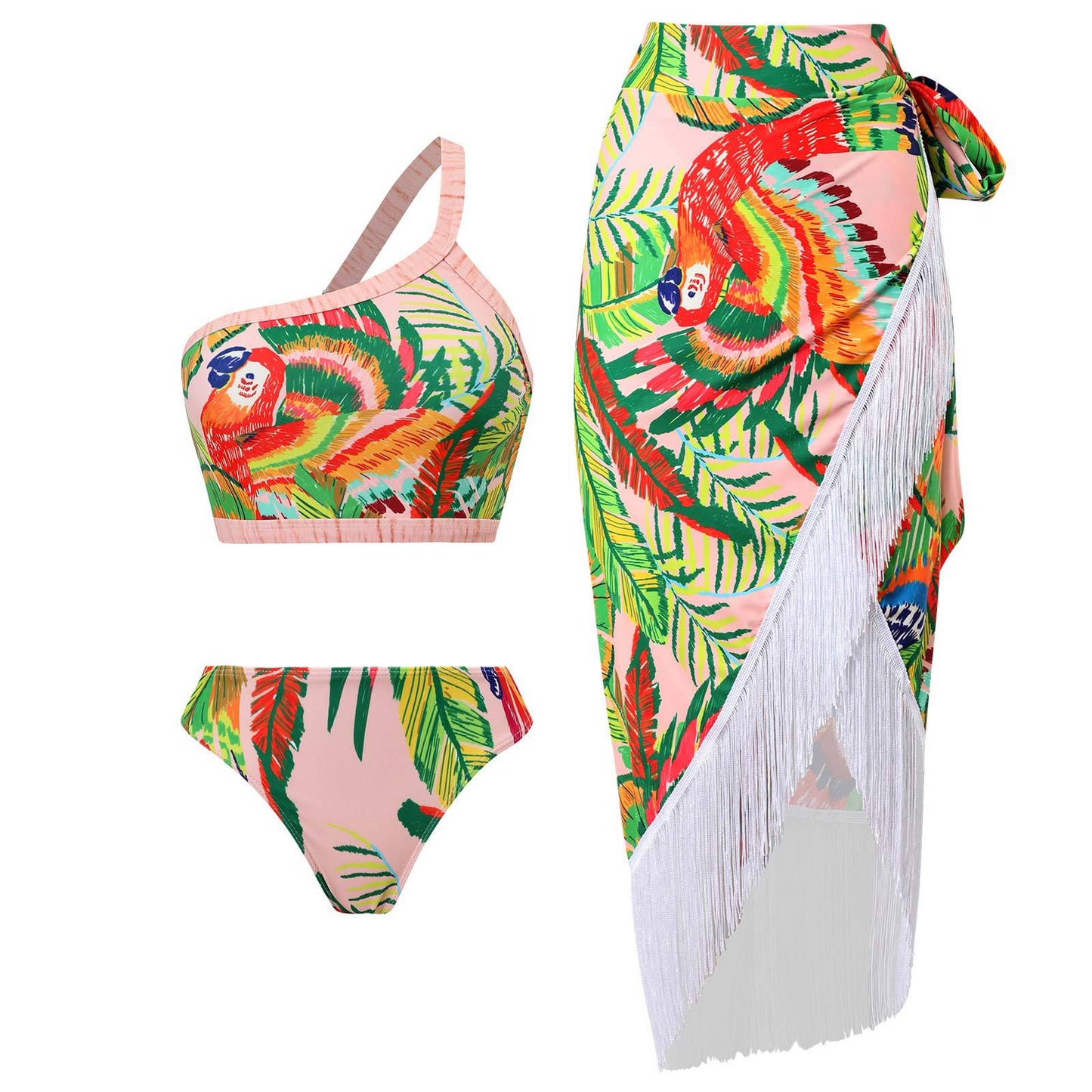 Summer Outfits 2023 | Retro Ruffles Conservative High Waist Bikini with Matching Skirt