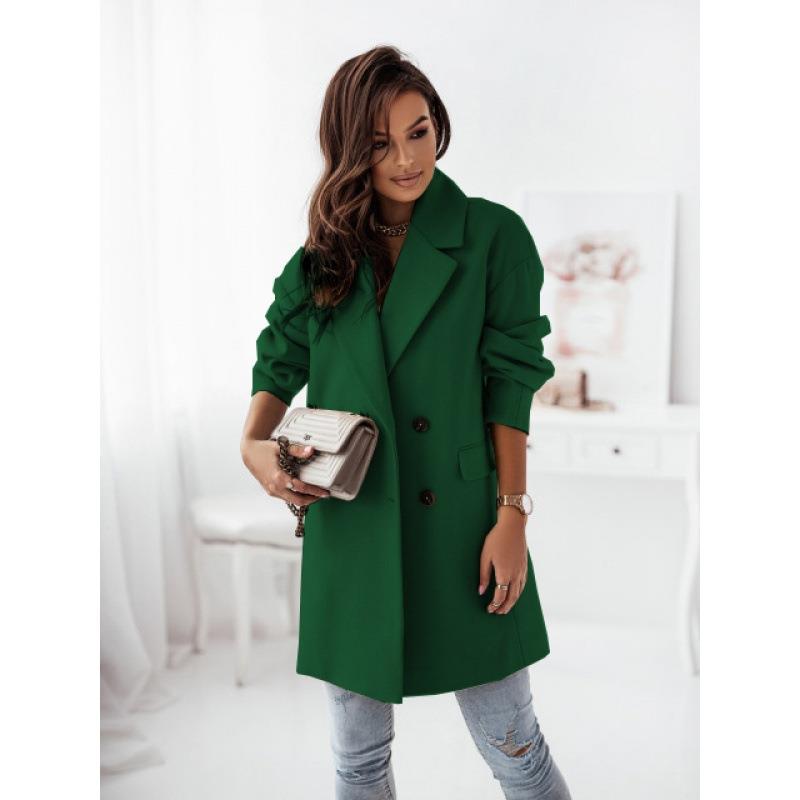 2022 Capsule Wardrobe | Emerald Green Blazer Coat