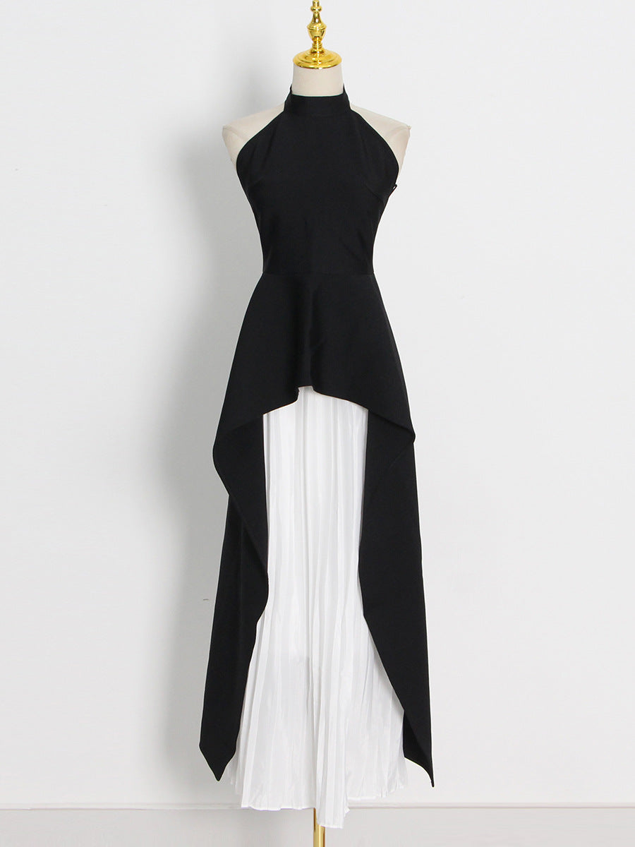 Fancy Dresses | Black & White Aesthetics Ruffle Skirt Outfit Dress 2-piece Outfit M / Black Fancy Dresses | Black & White Aesthetics Ruffle Skirt Outfit Dress 2-piece Outfit M / Black