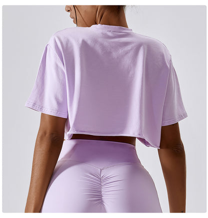 2023 Fashion Trends | Lilac Lavender Cotton Crop Top