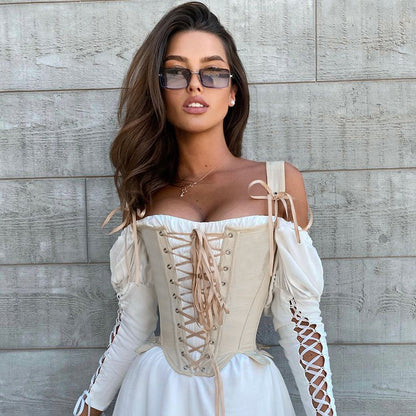 Outfit Ideas Fashion Outfit | Front tie Corset Outfit Top