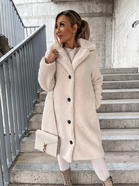 Winter Outfits | Clean Girl Aesthetic Plush Oversized Coat