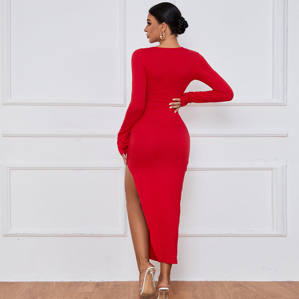 Elegant Dresses | Chic Cut Out Red Dress