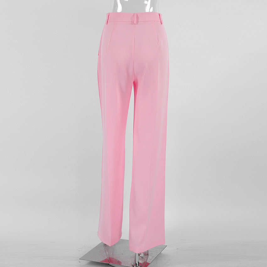 Summer Outfits 2023 | Pink High Waist Wide Leg Pants