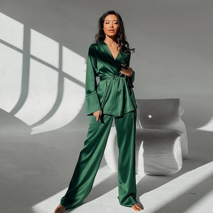 Summer Outfits 2022 | Comfortable Skin-Friendly  Robe Silk Pants Outfit