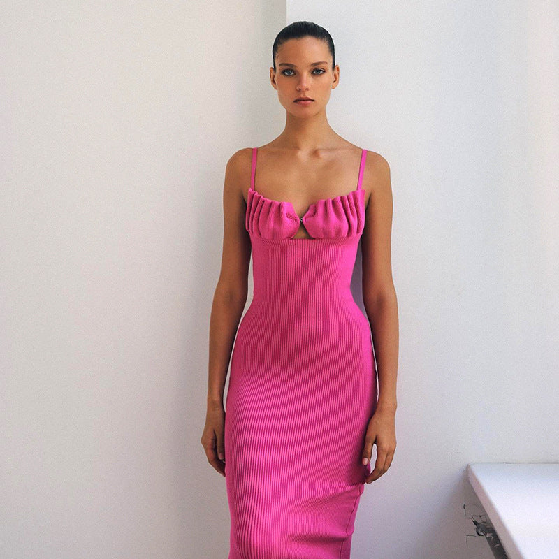 2023 Fashion Trends | Slim Hot Pink Dress