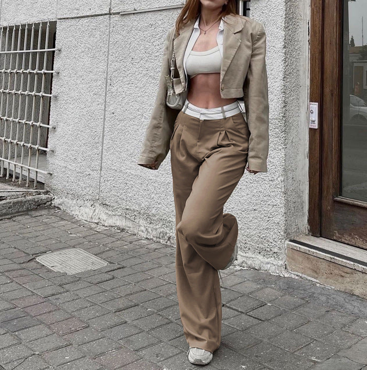 Winter Outfits 2023 | Beige Aesthetic Wide Leg Pants