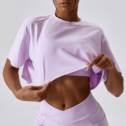 2023 Fashion Trends | Lilac Lavender Cotton Crop Top