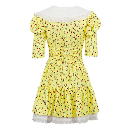Summer Dresses 2023 | Cute Collar Floral Mini Sundress