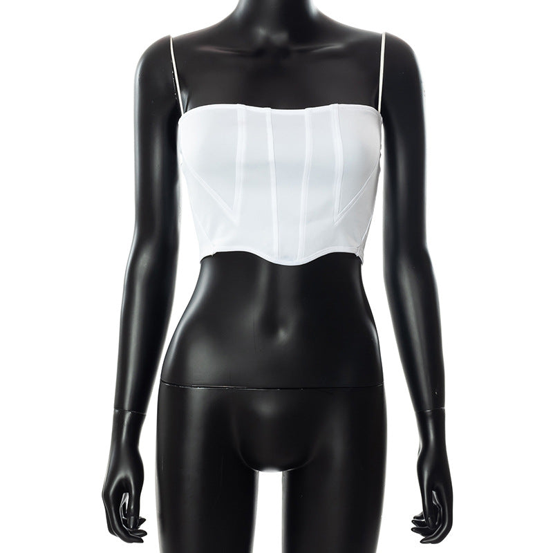 Outfit Ideas Fashion Outfit | White Aesthetic & Black Aesthetic Corset Outfit Top