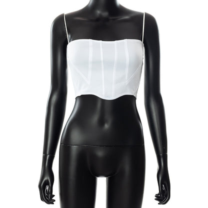 Outfit Ideas Fashion Outfit | White Aesthetic & Black Aesthetic Corset Outfit Top