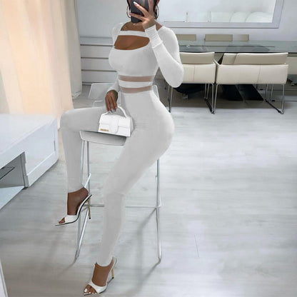Winter Outfits Mesh Jumpsuit