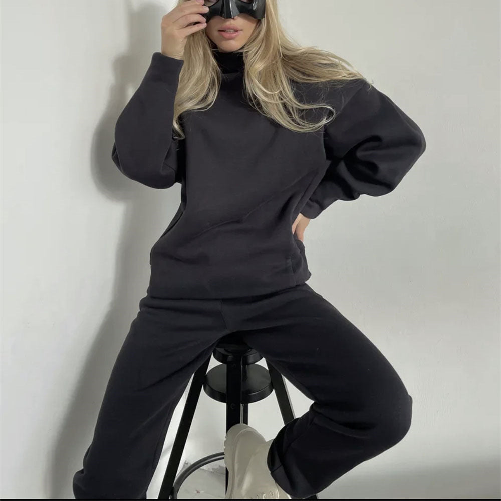 Winter Outfits |  Turtleneck Sweater Pants Outfit 2-piece Set