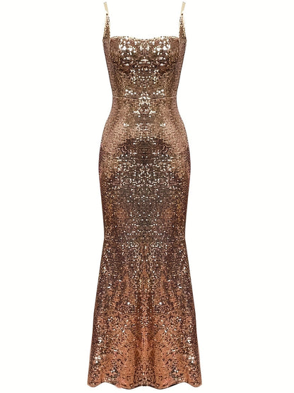 Euphoria Dresses | Chica Dorada Maxi Gold Dress