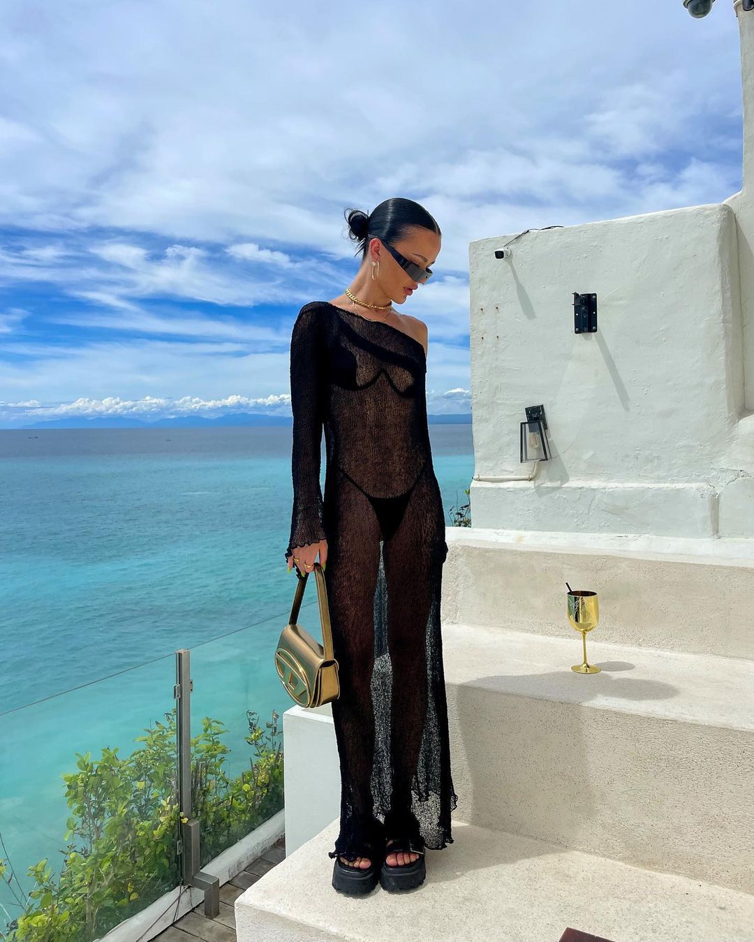 Summer Outfits | Black See Through Backless Slim Fit Comfortable Cotto TGC FASHION Summer Outfits | Black See Through Backless Slim Fit Comfortable Cotto TGC FASHION