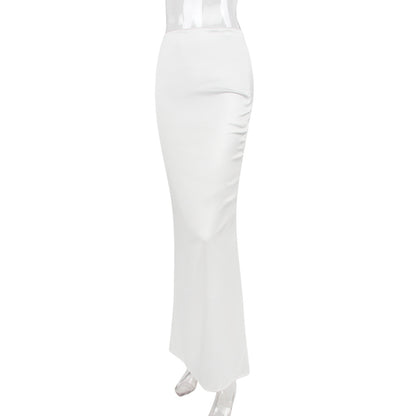 Capsule Wardrobe | Minimalist White Silk Skirt,