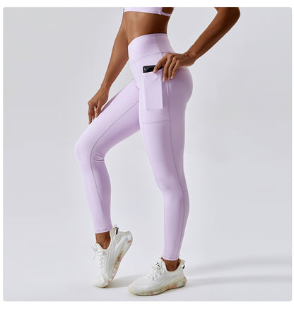 2023 Fashion Trends | Lilac Lavender Leggings with Phone Pocket