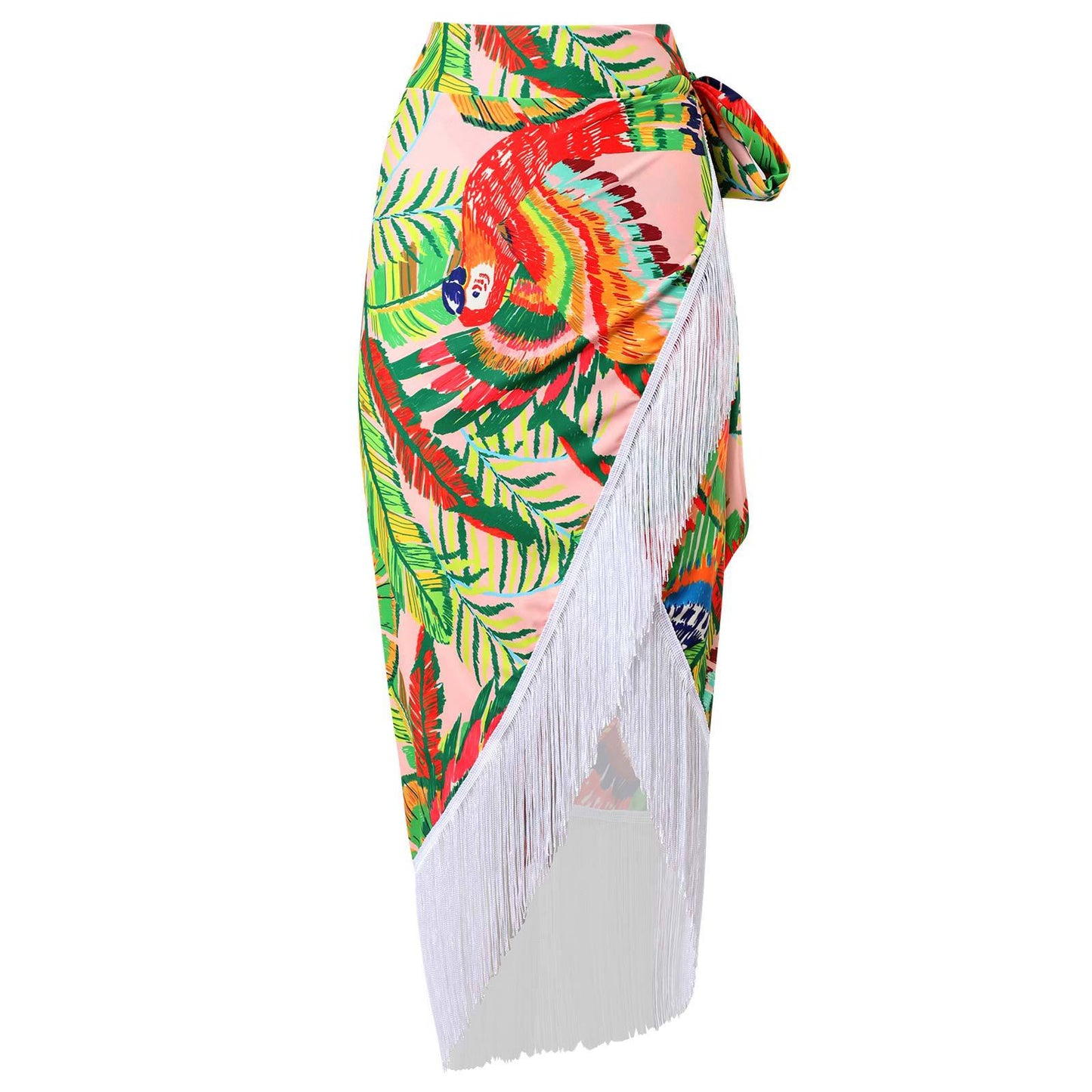 Spring Outfits | Guatemala Eternal Spring Conservative Tassel Bikini Beach Skirt Outfit Set